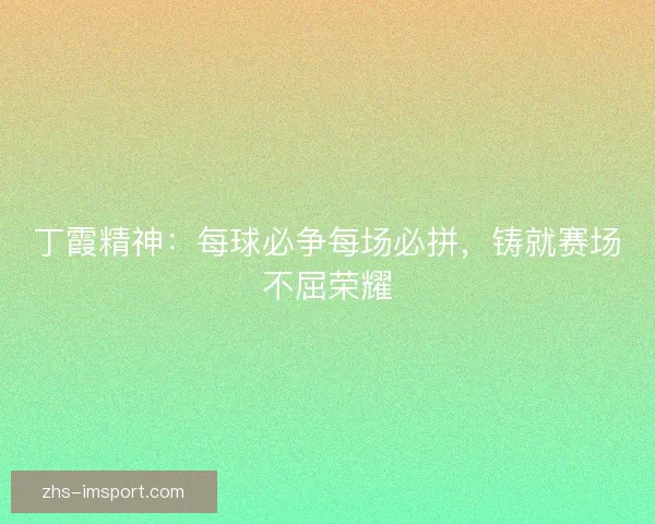 丁霞精神：每球必争每场必拼，铸就赛场不屈荣耀